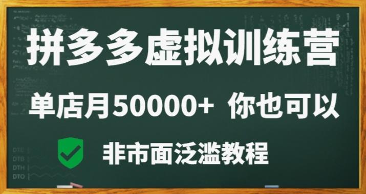 拼多多虚拟电商训练营月入30000+你也行，暴利稳定长久，副业首选-指尖网