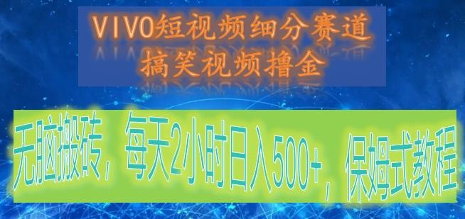 VIVO短视频细分赛道，搞笑视频撸金，无脑搬砖，每天2小时日入500+，保姆式教程-指尖网