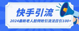 2024全网最新讲解老人脸特效引流方法，日引流100+，制作简单，保姆级教程【揭秘】-指尖网