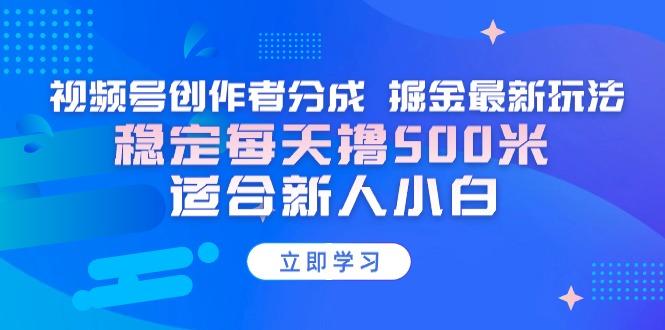 【蓝海项目】视频号创作者分成 掘金最新玩法 稳定每天撸500米 适合新人小白-指尖网