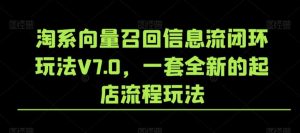 淘系向量召回信息流闭环玩法V7.0，一套全新的起店流程玩法-指尖网