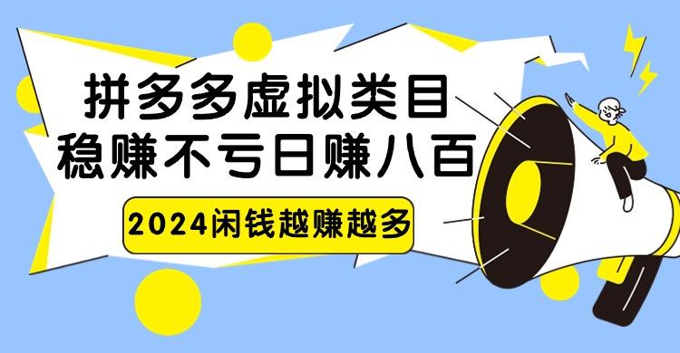 2024拼多多虚拟类目，日赚八百无本万利-指尖网