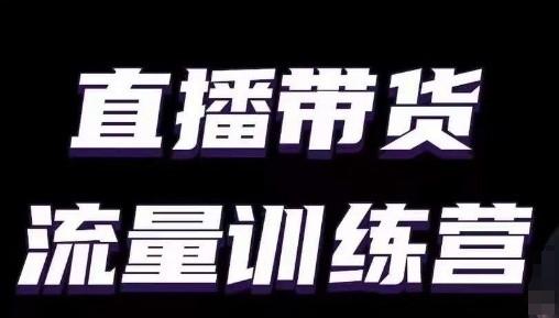 直播带货流量训练营，小白主播必学直播课-指尖网