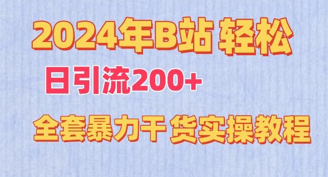 2024年B站轻松日引流200+的全套暴力干货实操教程【揭秘】-指尖网