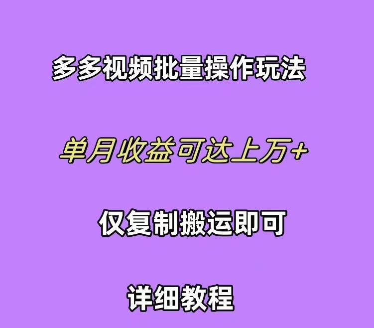 (10029期)拼多多视频带货快速过爆款选品教程 每天轻轻松松赚取三位数佣金 小白必...-指尖网