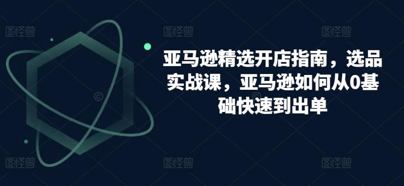 亚马逊精选开店指南，选品实战课，亚马逊如何从0基础快速到出单-指尖网