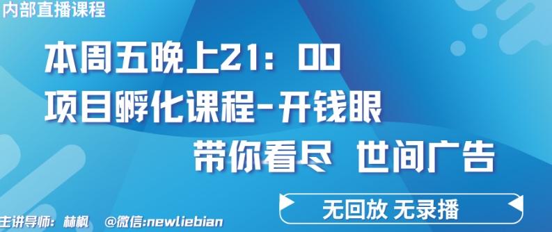 4.26日内部回放课程《项目孵化-开钱眼》赚钱的底层逻辑【揭秘】-指尖网