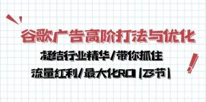 谷歌广告高阶打法与优化，凝结行业精华/带你抓住流量红利/最大化ROI(23节-指尖网