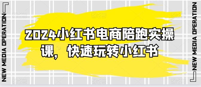 2024小红书电商陪跑实操课，快速玩转小红书，超过20节精细化课程-指尖网