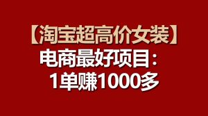 【淘宝超高价女装】电商最好项目：一单赚1000多-指尖网