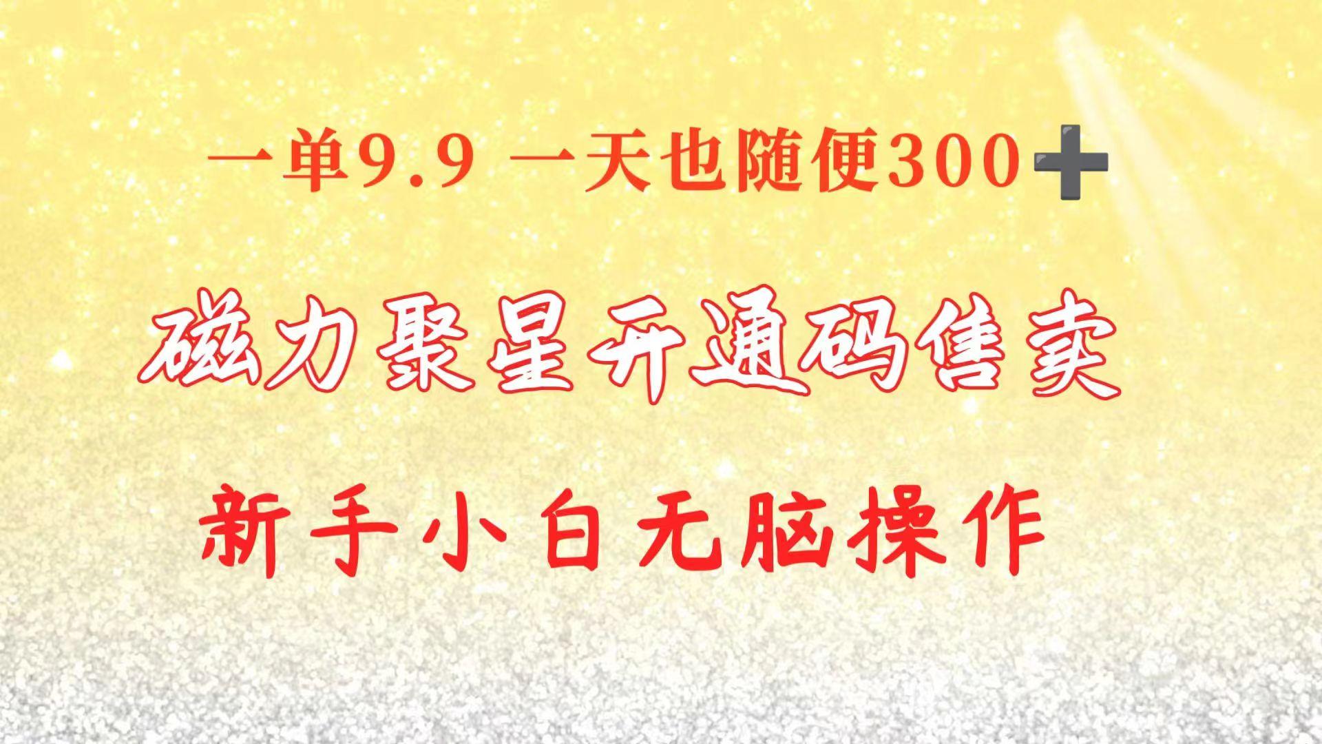 快手磁力聚星码信息差 售卖  一单卖9.9  一天也轻松300+ 新手小白无脑操作-指尖网