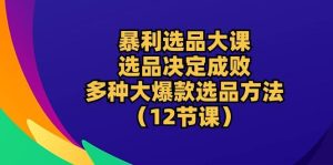 暴利 选品大课：选品决定成败，教你多种大爆款选品方法(12节课-指尖网