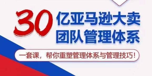 30亿亚马逊大卖团队管理体系，一套课，帮你重塑管理体系与管理技巧-指尖网