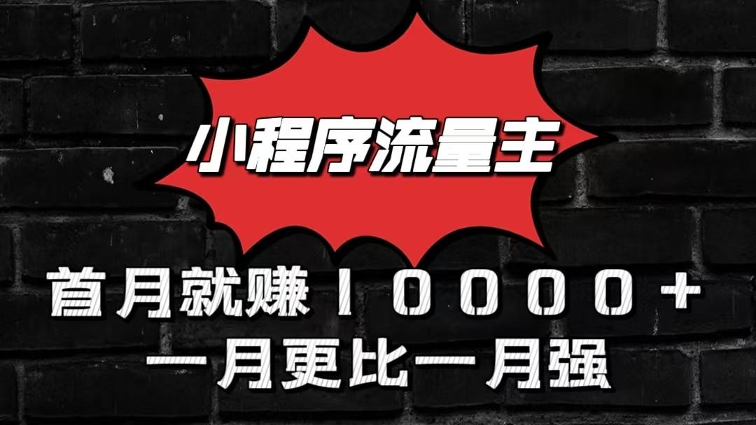 小程序流量主首月就赚10000+，一月更比一月强！小本创业首选-指尖网