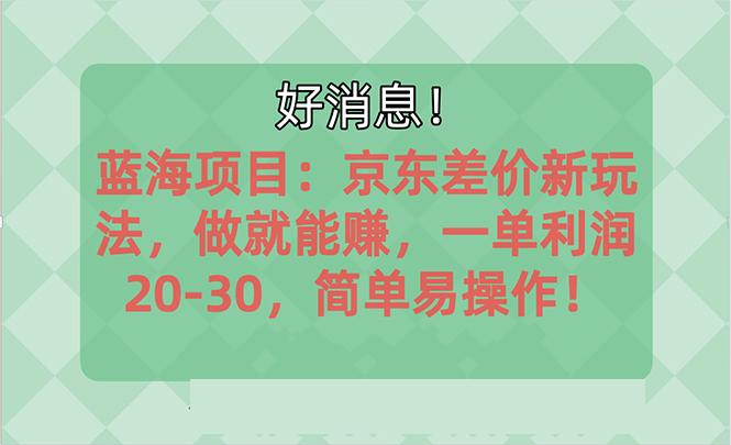 越早知道越能赚到钱的蓝海项目：京东大平台操作，一单利润20-30，简单...-指尖网