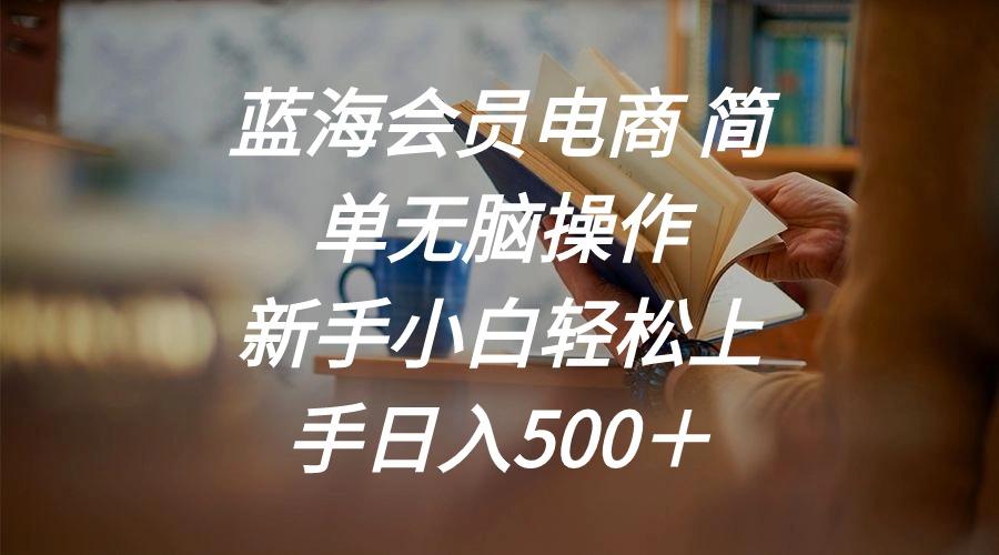 蓝海会员电商 简单无脑操作 新手小白轻松上手日入500＋-指尖网