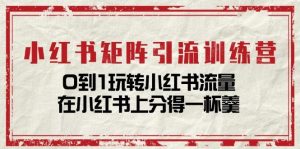 小红书矩阵引流训练营：0到1玩转小红书流量，在小红书上分得一杯羹-14节课-指尖网