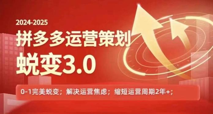 2024-2025拼多多运营策略蜕变3.0，0~1完美蜕变，解决信息焦虑-指尖网