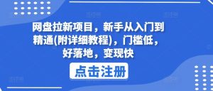 网盘拉新项目，新手从入门到精通(附详细教程)，门槛低，好落地，变现快-指尖网