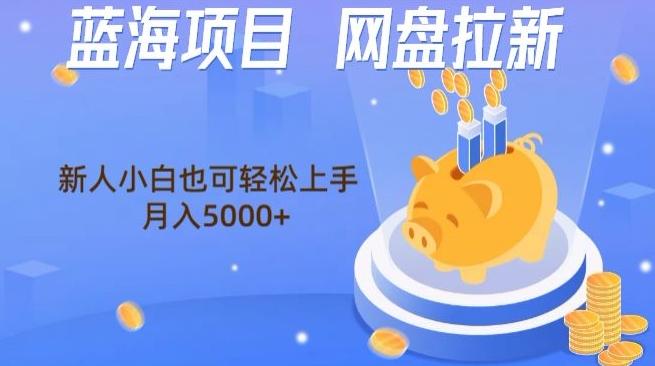 蓝海项目网盘拉新，新人小白也可操作，每月收入5000+-指尖网