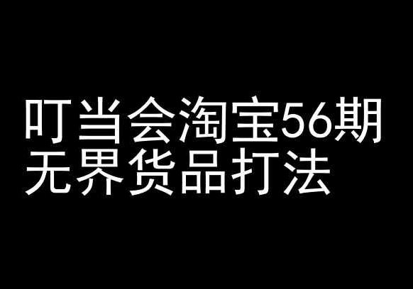 叮当会淘宝56期：无界货品打法-淘宝开店教程-指尖网