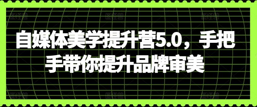 自媒体美学提升营5.0，手把手带你提升品牌审美-指尖网