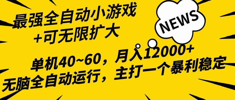 (10046期)2024最新全网独家小游戏全自动，单机40~60,稳定躺赚，小白都能月入过万-指尖网