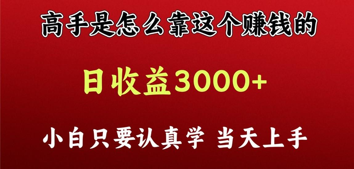 看高手是怎么赚钱的，一天收益至少3000+以上，小白当天上手-指尖网