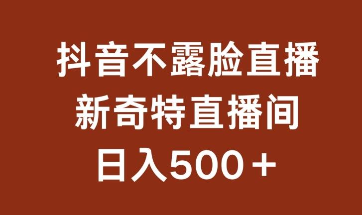 不露脸挂机直播，新奇特直播间，日入500+【揭秘】-指尖网