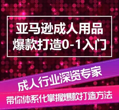 亚马逊成人用品爆款打造0-1入门，系统化讲解亚马逊成人用品爆款打造的流程-指尖网