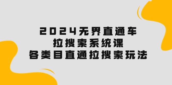 2024无界直通车·拉搜索系统课：各类目直通车 拉搜索玩法！-指尖网