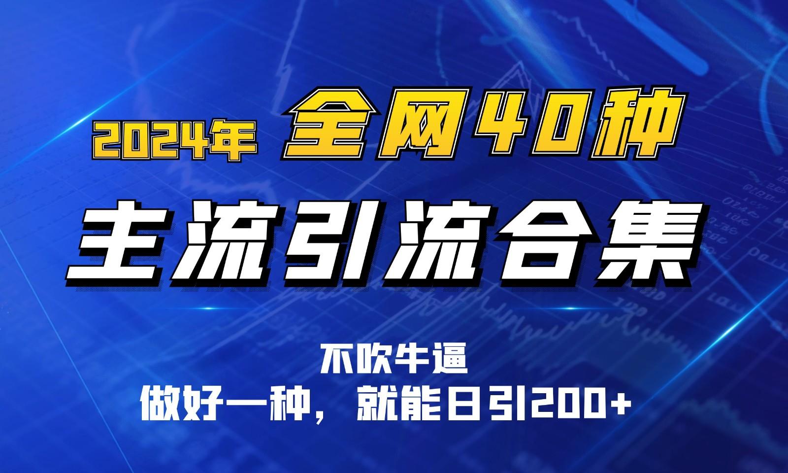 2024年全网40种暴力引流合计，做好一样就能日引100+-指尖网