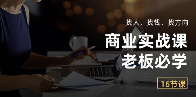 商业实战课【老板必学】：找人、找钱、找方向(16节课-指尖网