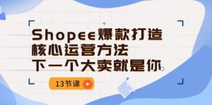 Shopee-爆款打造核心运营方法，下一个大卖就是你(13节课-指尖网