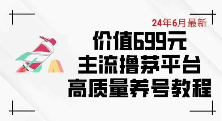 6月最新价值699的主流撸茅台平台精品养号下车攻略【揭秘】-指尖网