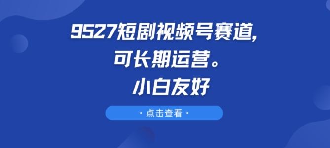 9527短剧视频号赛道，可长期运营，小白友好【揭秘】-指尖网