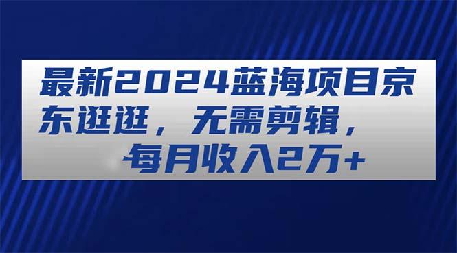 最新2024蓝海项目京东逛逛，无需剪辑，每月收入2万+-指尖网