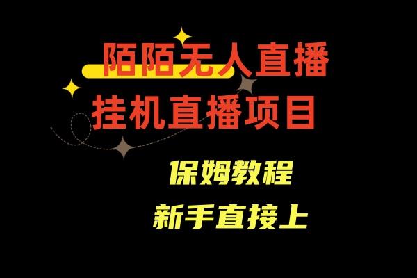 收费1980的，陌陌无人直播，通道人数少，新手容易上手-指尖网