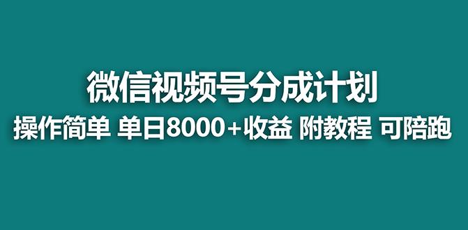 【蓝海项目】视频号分成计划最新玩法，单天收益8000+，附玩法教程，24年...-指尖网