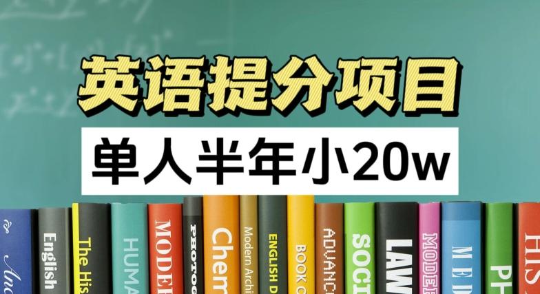 英语提分项目，100%正规项目，单人半年小 20w-指尖网