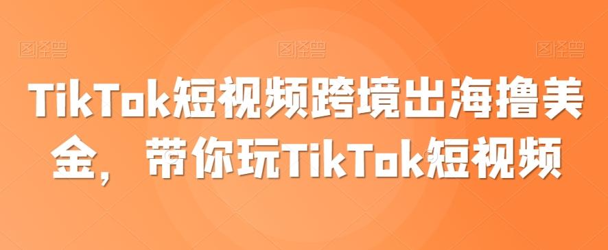 TikTok短视频跨境出海撸美金，带你玩TikTok短视频-指尖网