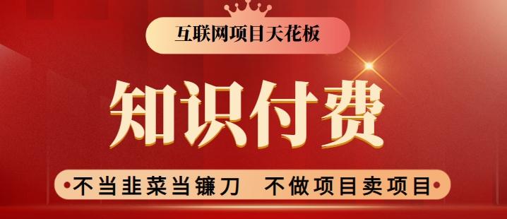 2024互联网项目天花板，新手小白也可以通过知识付费月入10W，实现财富自由【揭秘】-指尖网