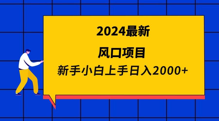 (9483期)2024最新风口项目 新手小白日入2000+-指尖网