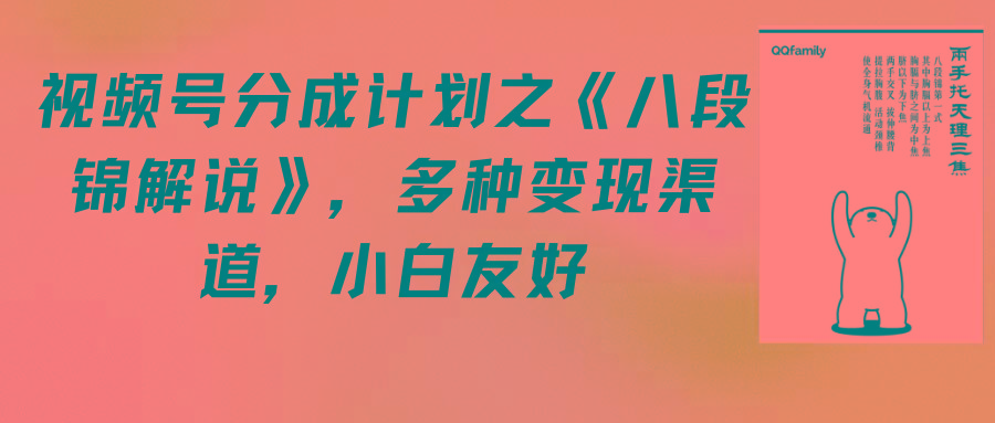 (9537期)视频号分成计划之《八段锦解说》，多种变现渠道，小白友好(教程+素材)-指尖网