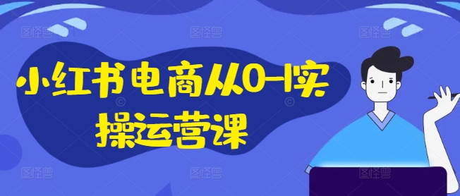 小红书电商从0-1实操运营课，小红书手机实操小红书/IP和私域课/小红书电商电脑实操板块等-指尖网