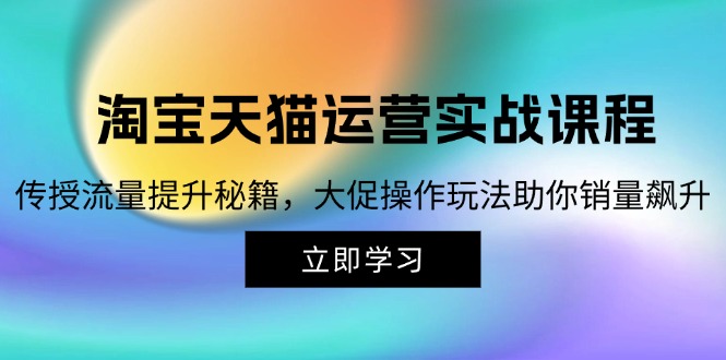 淘宝&天猫运营实战课程，传授流量提升秘籍，大促操作玩法助你销量飙升-指尖网