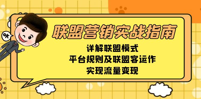 联盟营销实战指南，详解联盟模式、平台规则及联盟客运作，实现流量变现-指尖网