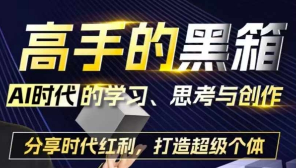 高手的黑箱：AI时代学习、思考与创作-分红时代红利，打造超级个体-指尖网