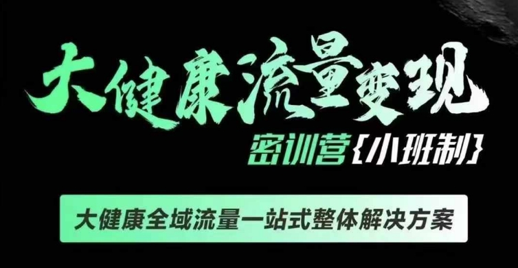 千万级大健康变现课线下课，大健康全域流量一站式整体解决方案-指尖网