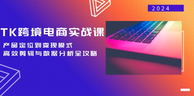 TK跨境电商实战课：产品定位到变现模式，高效剪辑与数据分析全攻略-指尖网